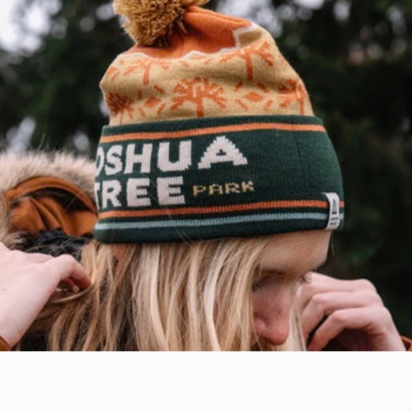 Joshua Tree National Park Beanie Cuffed Knit Hat Pom Toboggan Landmark Project - Picture 4 of 4